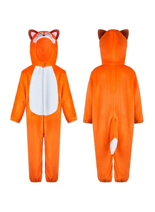 Spooktacular Creations Halloween Baby Fox Pajama, Romper Toddler Animal Costume One-Piece Pajama, Zip-Up Romper Hooded Jumpsuit Halloween Costume - Image 3