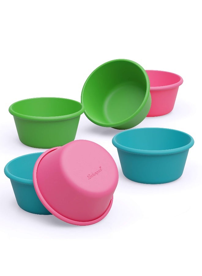 Bakerpan Silicone Jumbo Muffin Cups For Baking, Smooth Large Air Fryer Muffin Cups, 3 1/2 Inch Muffin Baking Cups, Jumbo Cupcake Liners - Set of 6 - Image 3