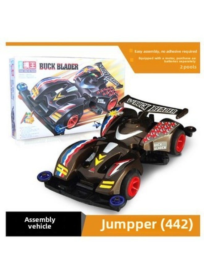 Assembled Four-wheel Drive Superstar Model King Charge War God Devil Commander Whirlwind Charge Youth Science And Education Racing Model-Color:Model King Jumper  - Image 1