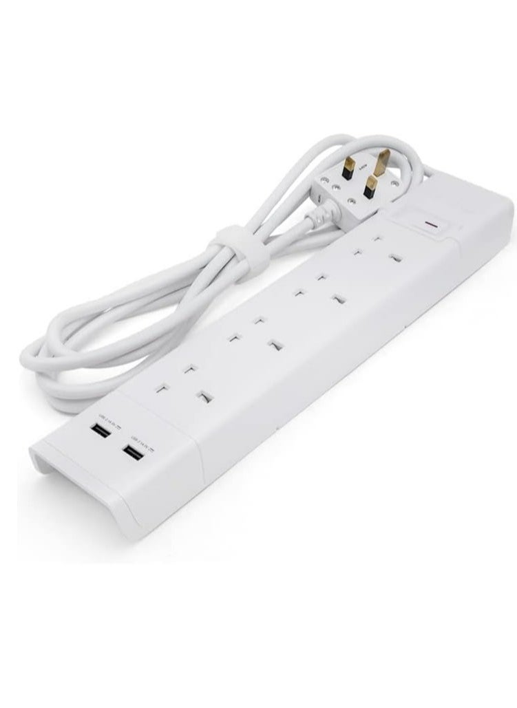 الفنار توصيلة كهرباء 4 مخارج 5 متر 13 أمبير ومنفذي USB  - Image 2