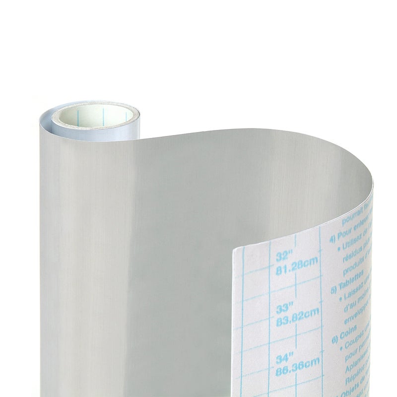 Con-Tact Brand Metal FX Creative Covering, Self-Adhesive Drawer Liner, Durable and Waterproof Shelf Liner, 18" x 6', Faux Stainless Steel - Image 2