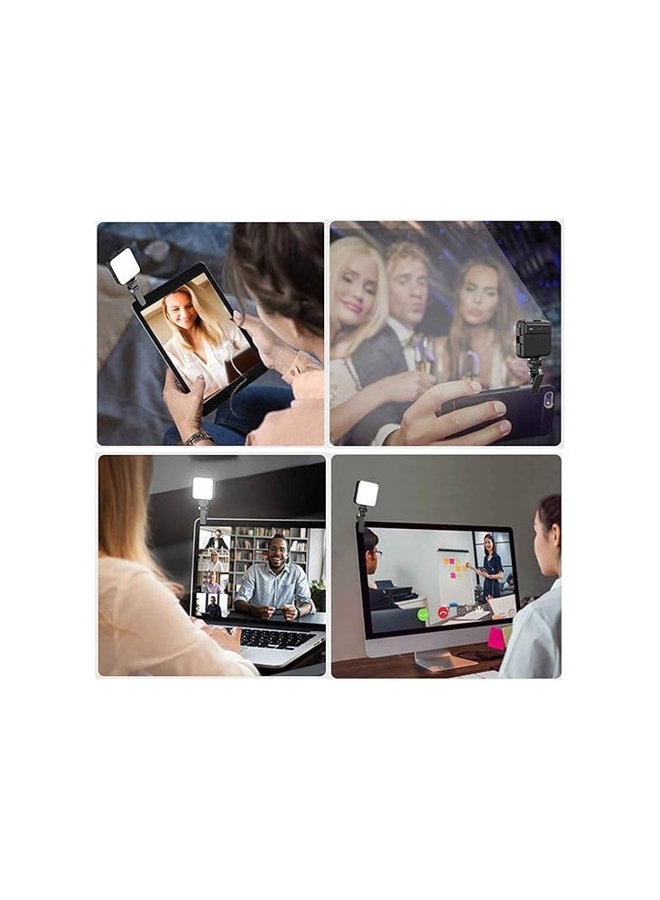 Rechargeable Mini LED Video Light – 2000mAh – Dimmable Photography Light with Clip and 3 Mounts – Adjustable 2500K–6500K Color Temperature - Image 3