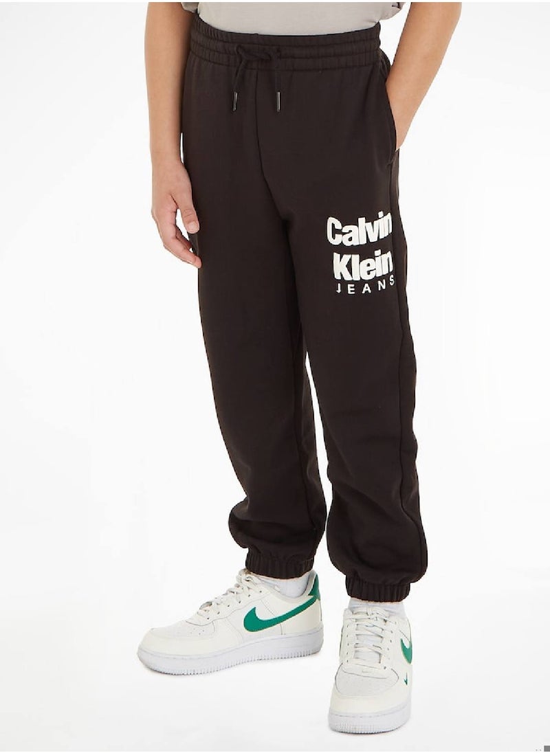 Calvin Klein Jeans Calvin Klein Jeans Kids, Boys' Joggers - Casual - Sportswear - Cotton , Black  - Image 1