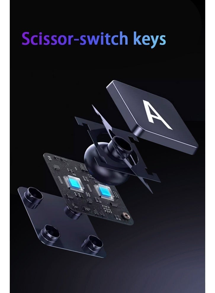 Yaqeen Keyboard for iPad air 13 inch M3 2025 ipad air M2 2024 ipad pro 12.9 inch(3th 4th 5th 6th generation)2018-2022 , Keyboard Case with Mouse Set - Anti-Fall Leather, Shockproof Triangle Bracket, Built-In Pen Slot, Flip-Top Smart Wake-Up. (Black) - Image 4