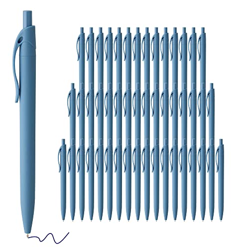 deegtran Pens Bulk, 50 Pack No Bleed Click Pens, Wholesale Retractable Ballpoint Pens, Pen Medium Point, Smooth Ink Pen, 1.0MM Blue Ink - Image 1