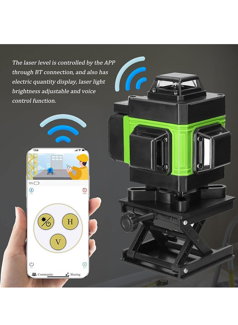 Multifunctional 4D 16 Lines Level 3° Self-leveling Machine USB Rechargeable Lithium Battery Leveling Tool with Vertical Horizontal Tilt Lines - Image 4