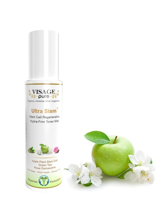 Visage Pure Ultra Stem Regenerative Face Toner - - Organic - Physician Formulated - Research Supported - Natural Extra Strength Antiaging Stem Cell Toner. Tightens The Skin and Minimizes Its Pores - Image 1