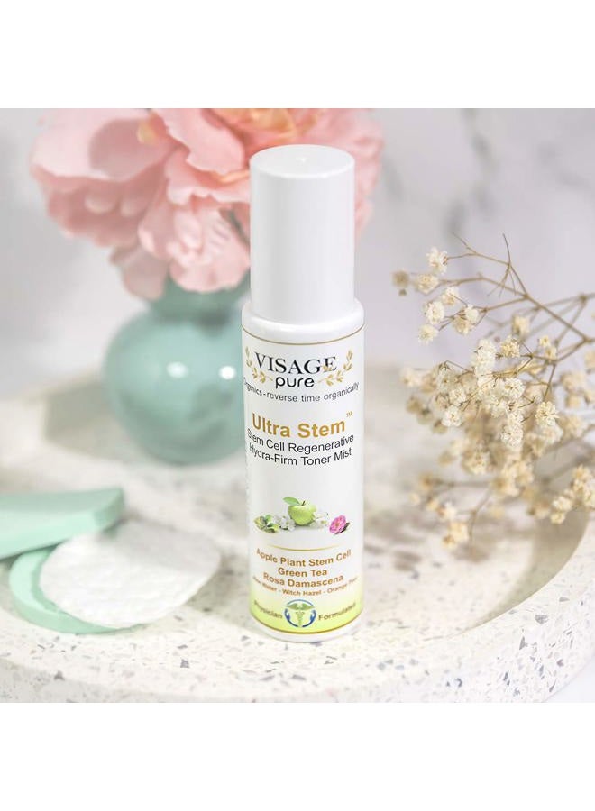 Visage Pure Ultra Stem Regenerative Face Toner - - Organic - Physician Formulated - Research Supported - Natural Extra Strength Antiaging Stem Cell Toner. Tightens The Skin and Minimizes Its Pores - Image 4