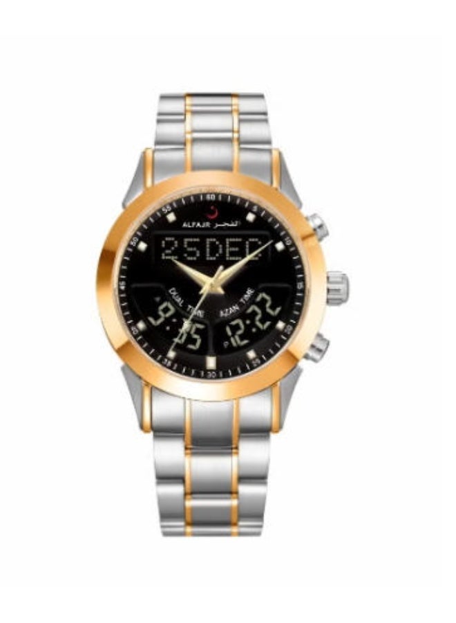 Al Fajr Men's Luxury 360 Stainless Steel Watch WA-10GSB - Image 1