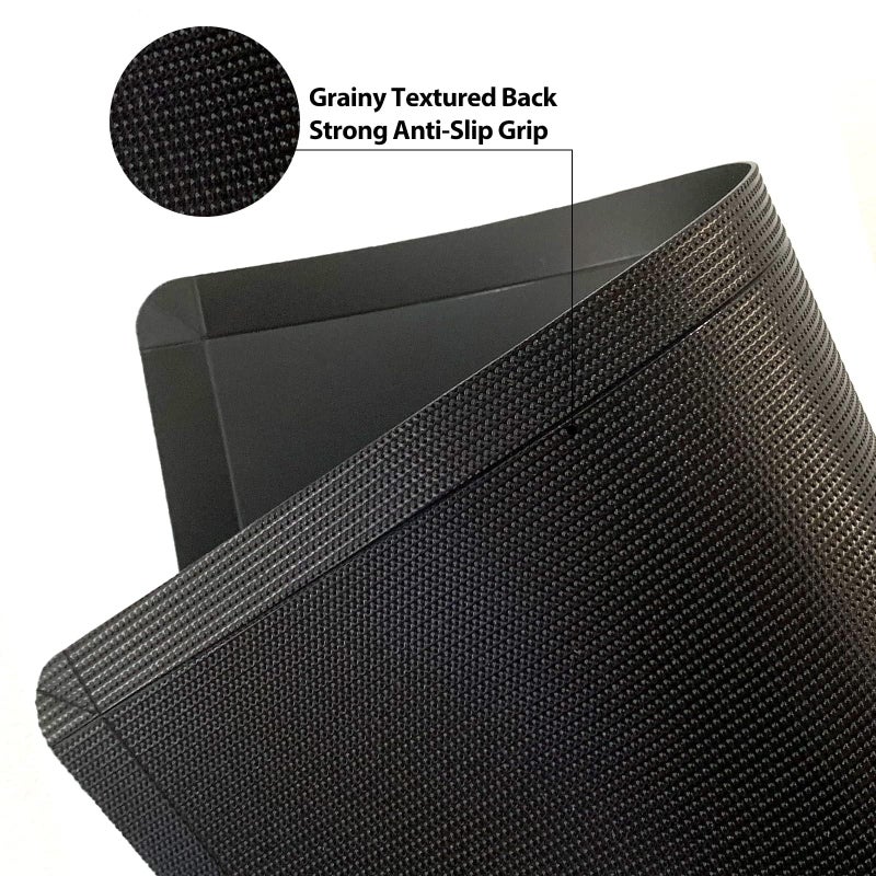 WK Flexible Plastic Cutting Boards Mats with Lip, Foldable Cutting Board for Kitchen Set of 3, Black Cutting Boards for Meat, Nonslip Cutting Mats Sheets, BPA Free, Dishwasher Safe - Image 2