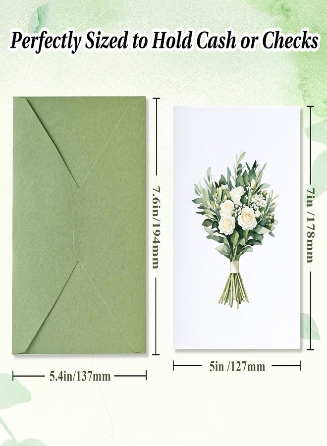 SEEBERY Wedding Card for Bride and Groom-Elegant Bridal Shower & Engagement Card, Congratulations Greeting Card for Bride to Be, Wedding Gifts for Couples (Bridal Bouquet) - Image 2