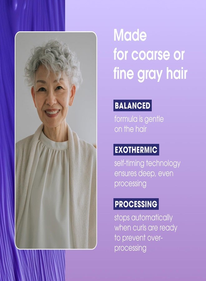 ون آند أونلي مجموعة One 'n Only Shiny Silver Perm Kit - تجعيد الشعر المنزلي ذاتي التسخين للنساء بزيت الأرغان - علاج للشعر للحصول على تجعيدات ناعمة وسهلة التصفيف مع الشعر الرمادي (علبة واحدة) - Image 4