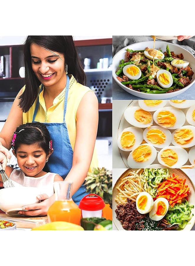 إيروريكس 6 قطع من أواني طهي البيض المصنوعة من السيليكون غير اللاصقة بدون قشرة، أكواب سلق البيض سريعة الطهي لتناول الإفطار - Image 4