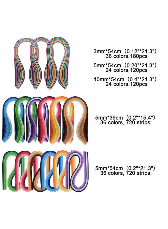 YURROAD Quilling Kit with 1860 Paper Strips 39cm/54cm and Quilling Tools Like Quilling Pen Slotted Tool Paper Rolling Electric Pen Template Board Quilling DIY Tool Grid Guide Paper Design Drawings Scissors - Image 3