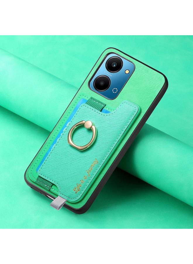 اس-توب جراب هاتف Honor 90 GT 5G Retro Magsafe Cross من الجلد مع حامل حلقة وحقيبة بطاقات - Image 5