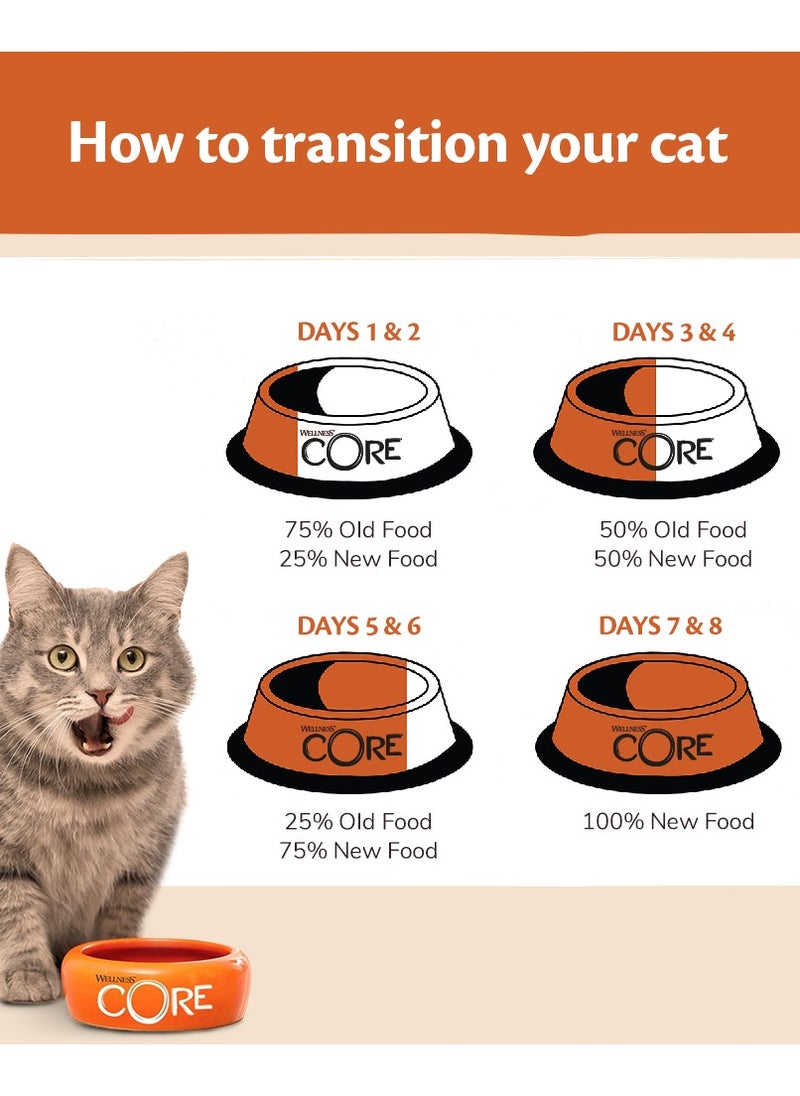 Wellness CORE Cat Wet Food Chicken And Salmon In Gravy Flavor For Adult Cats - 6x85g - Grain Free Wet Cat Food - Natural Protein Rich Cat Food  - Image 5