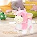 Easfan Walking Pink Cow Interactive Electronic Pet Plush Toy with Sounds and Movements Hopping Moving Educational Plush Toy Easter Birthday Gifts for Kids Girls 7Pink - Image 4