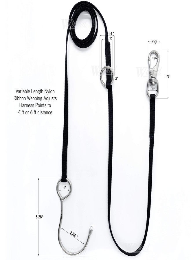 ويكد خطاف غوص متعدد النقاط من الفولاذ المقاوم للصدأ 316 من ويكد، طوله من 4 إلى 6 أقدام - أسود داكن - Image 3