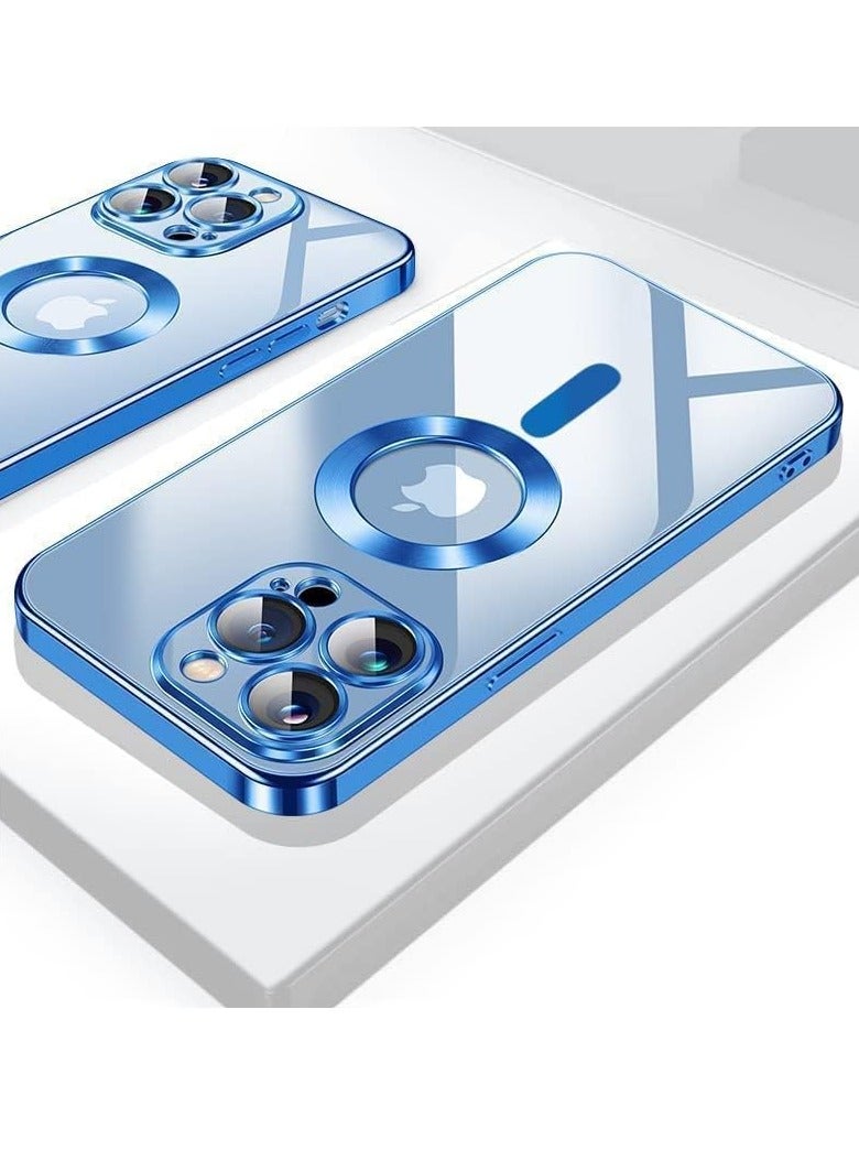 ten.tech Transparent Magnetic Protection Cover Compatible with MagSafe for iPhone 11 Pro Max Mobile Phone, Anti-Shock and Anti-Scratches, and Camera Lens Protector (Sierra Blue) by Tin Tech  - Image 2