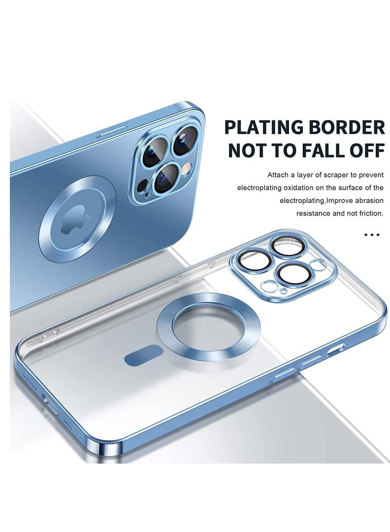 ten.tech Transparent Magnetic Protection Cover Compatible with MagSafe for iPhone 11 Pro Max Mobile Phone, Anti-Shock and Anti-Scratches, and Camera Lens Protector (Sierra Blue) by Tin Tech  - Image 3