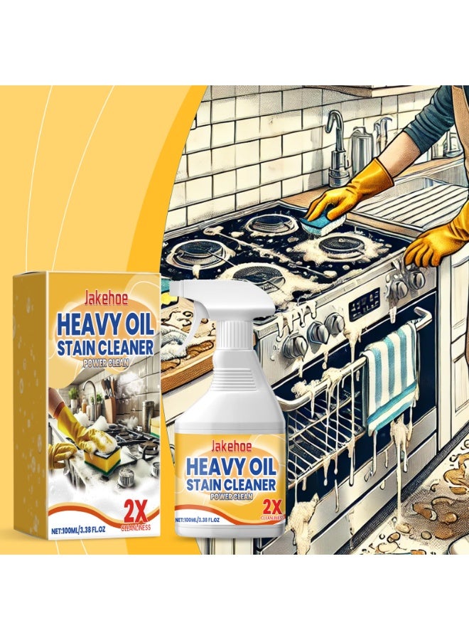 Jakehoe 100ml Kitchen Heavy Oil Cleaner, Grease Remover, All Purpose Kitchen Heavy Oil Cleaning Agent, Multipurpose Cleaner Spray for Countertops, Ovens, and Appliances - Image 1