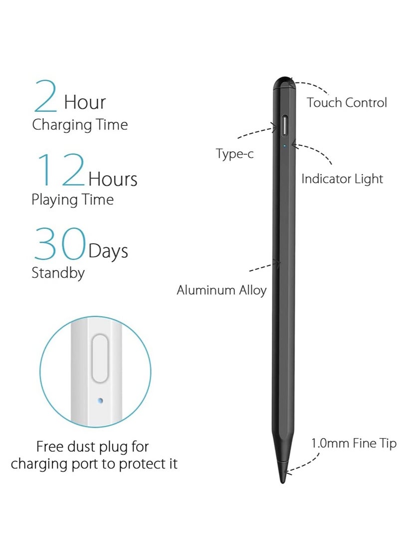 2021 Upgraded Stylus Pen for Touch Screens, Rechargeable Phone Pen for Android & iOS Compatible with iPhone/iPad/Pro/Mini/Other Tables & Smart Phone - Image 4
