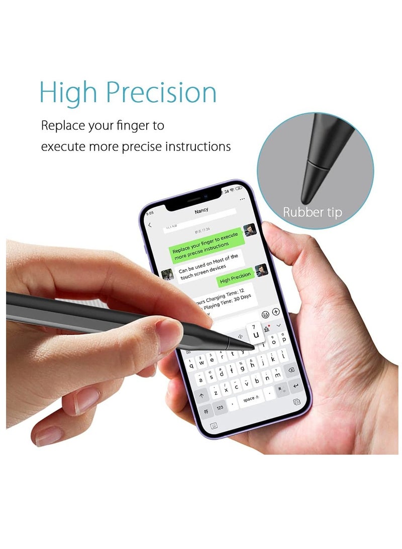 2021 Upgraded Stylus Pen for Touch Screens, Rechargeable Phone Pen for Android & iOS Compatible with iPhone/iPad/Pro/Mini/Other Tables & Smart Phone - Image 2
