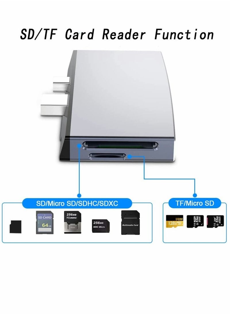 SYOSI - Hub for Surface Pro 6/Pro 5/Pro 4 Docking Station USB 3.0x3 Adapter SD TF/Micro Memory Card Reader 4K HDMI Port Microsoft 4/ 5/6 - Image 1