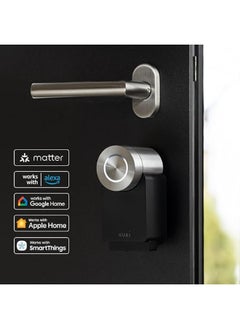 NUKI Nuki Smart Lock Pro (4th generation), smart door lock with Wi-Fi and Matter for remote access, electronic door lock turns your smartphone into a key, with Power Pack, for Euro Profile Cylinder, Black  - Image 4