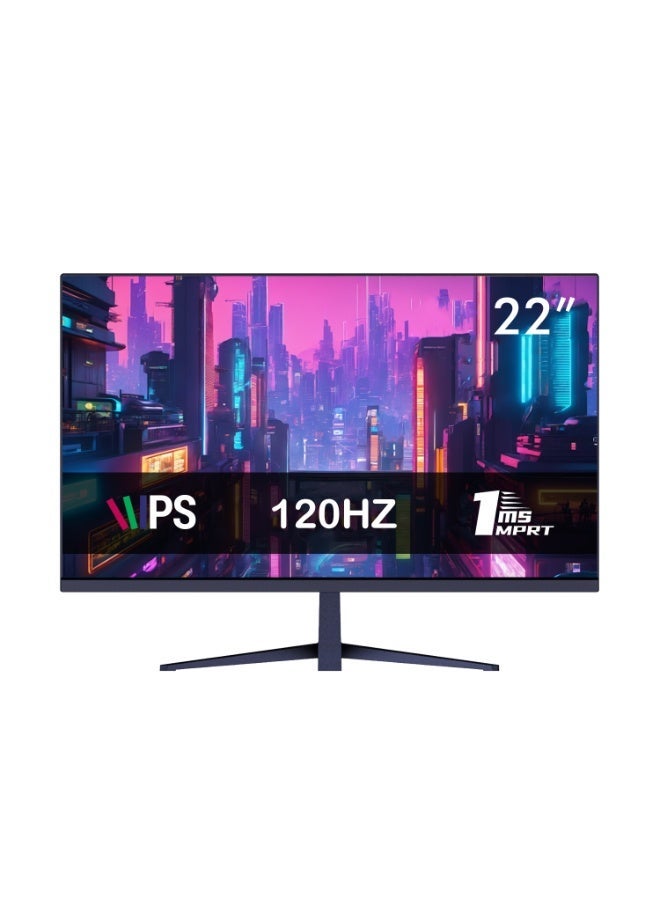 EaseElectra 22-Inch Full HD 1920×1080 IPS Gaming Monitor, 120Hz Refresh Rate, HDMI & VGA Ports - Image 1