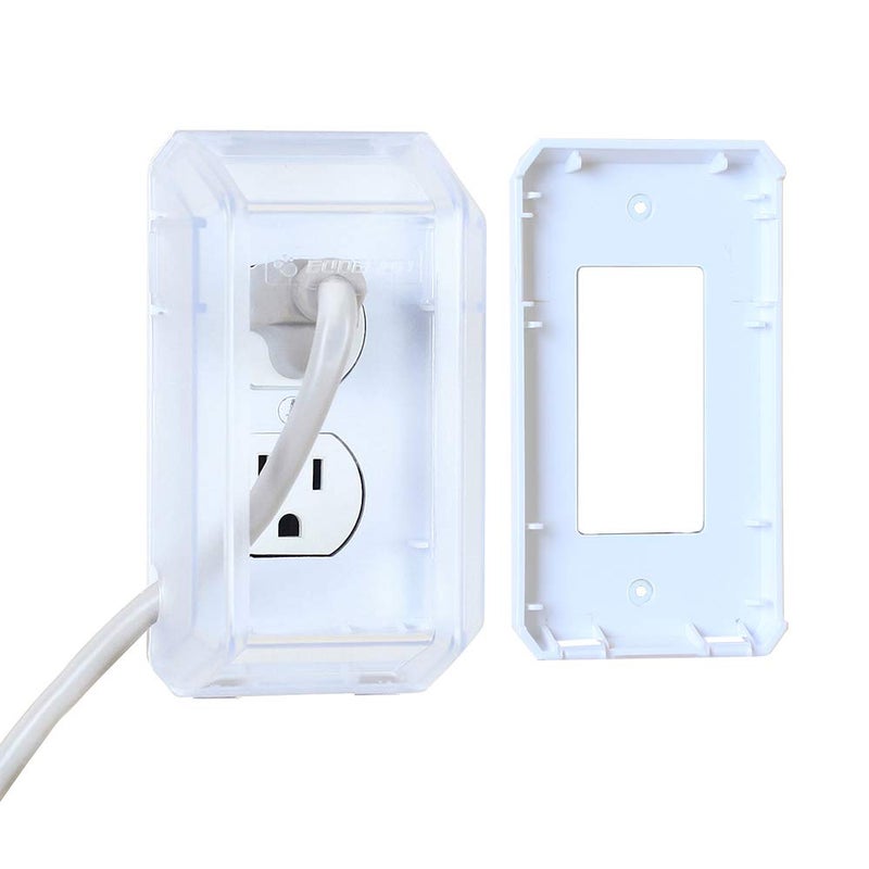 Eudemon Baby Safety Electrical Outlet Cover Box Childproof Large Plug Cover for Babyproofing Outlets Easy to Install & Use (1 Pack,Transparent) - Image 1