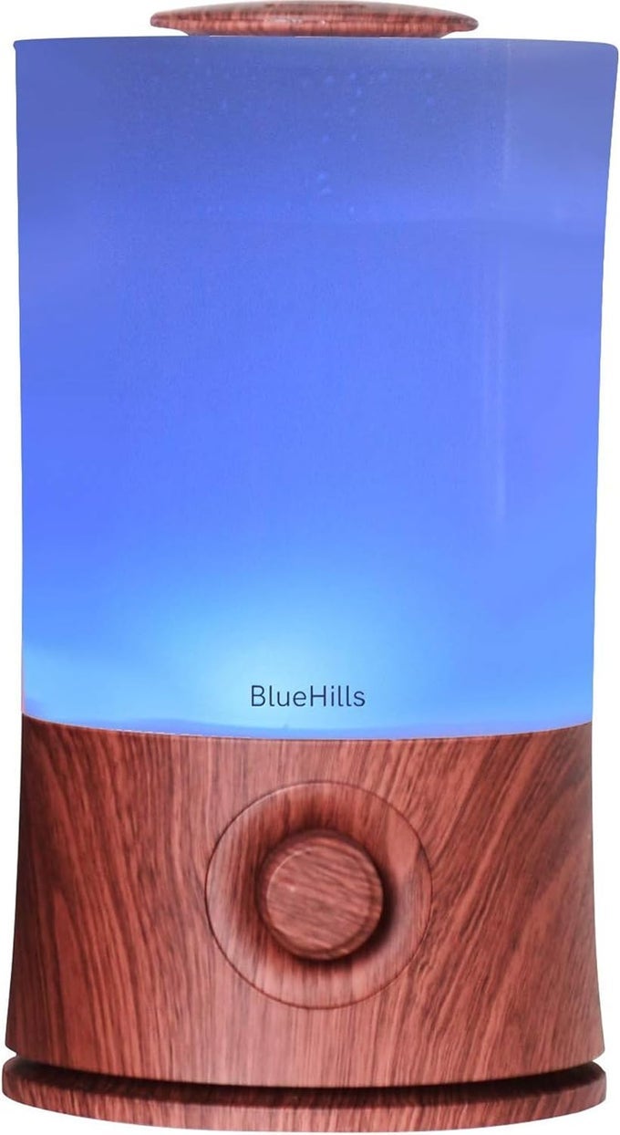PREMIUM 2000 ML XL ESSENTIAL OIL DIFFUSER AROMATHERAPY HUMIDIFIER FOR LARGE ROOM HOME 40 HOUR RUN HUGE COVERAGE AREA 2 LITER EXTRA LARGE CAPACITY DIFFUSER HIGH MIST DARK WOOD GRAIN E003
