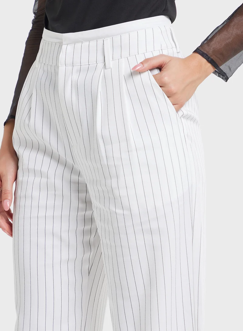ELLA High Wiast Pinstriped Trouser