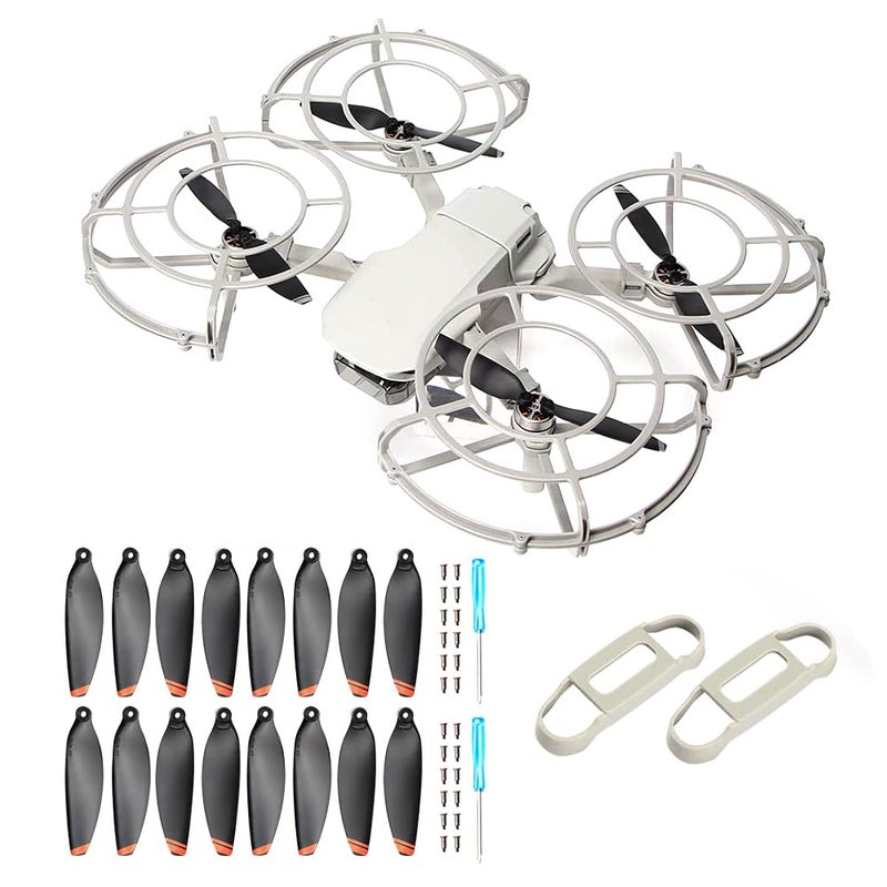 BEHORSE Behorse 360° Propeller Guard+16Pcs Propellers Paddle Blade+1 Pair Propellers Holder Props Guard+PU Storage Bag for DJI Mavic Mini 2/Mini 2 SE/Mini SE/Mini 4K Drone Accessories  - Image 1