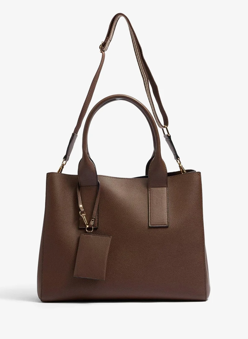 Matalan Chocolate Brown XL Triple Compartment Bag