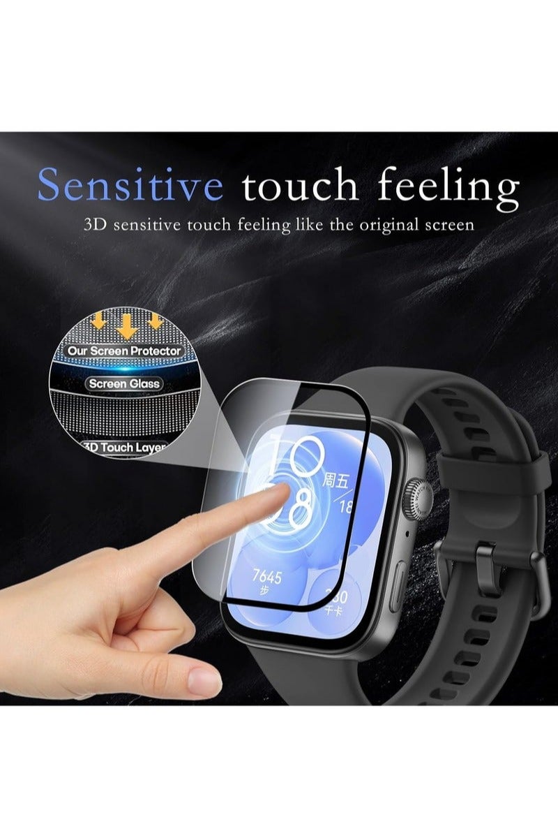 2Pcs Screen Protector for HUAWEI Watch Fit 4, Curved Ultra-HD Full Coverage Anti-Scratch Clear Soft Film - Image 5
