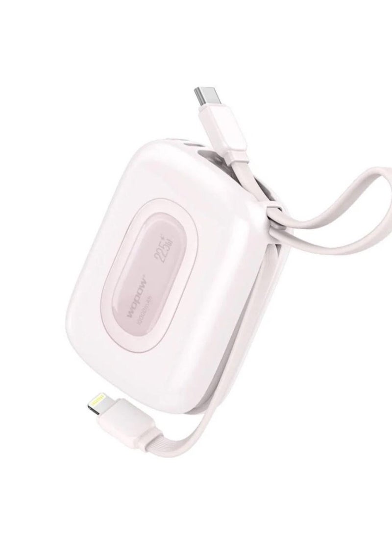 Wopow Mini Power Bank Wopow 10000mAh Fast Charging with (PINK) - Image 2
