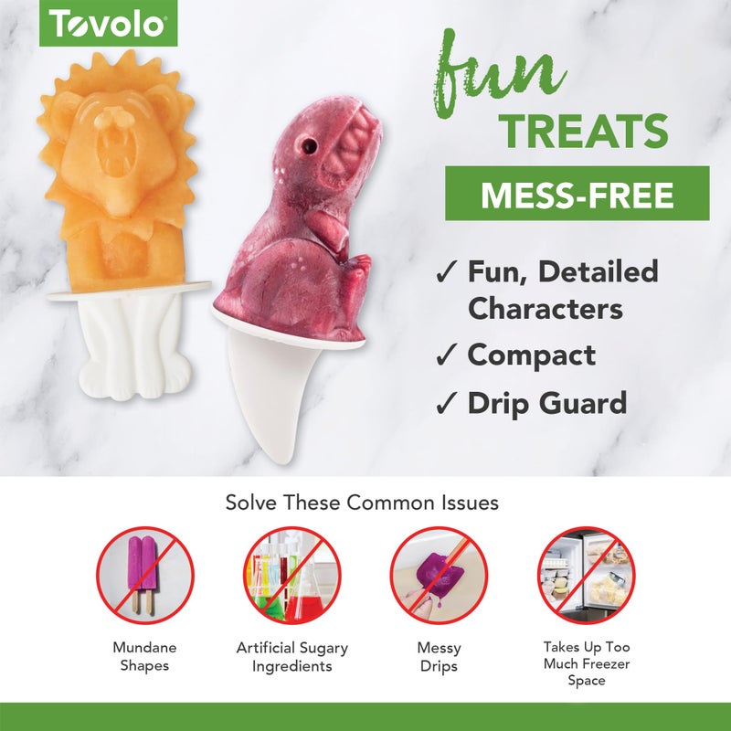 Tovolo Silicone Popsicle Molds with Sticks (Monster) - Ice Pop Molds with 4 Cavities for Homemade Flavored Ice Pops & Frozen Snacks - Popsicle Maker with Drip-Guards, Dishwasher Safe & BPA-Free - Image 3