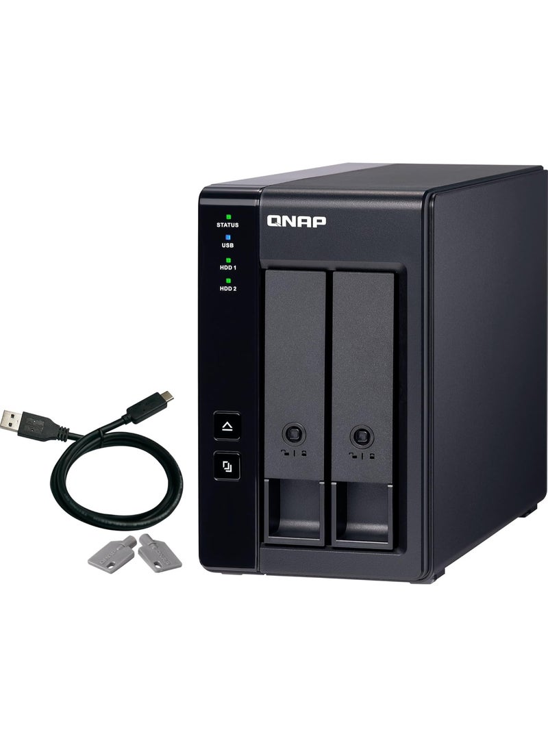 QNAP TR-002 2 Bay Desktop NAS Expansion - Optional Use as a Direct-Attached Storage Device - Image 3