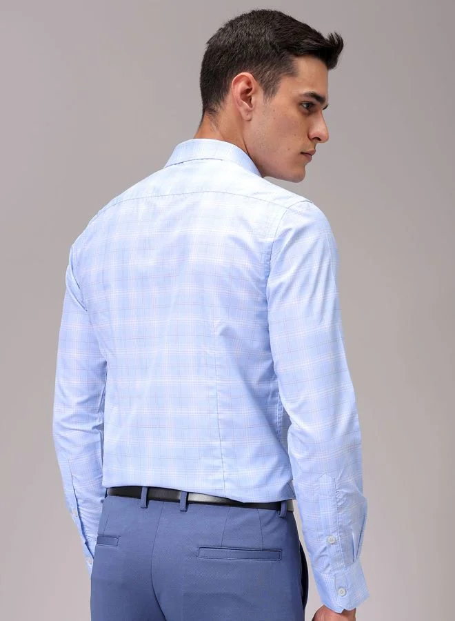 شركة المرآب الهندية Men Slim Fit Striped Full Sleeves Cutaway Collar Formal Shirt