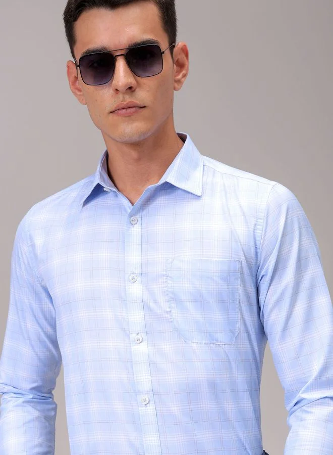 شركة المرآب الهندية Men Slim Fit Striped Full Sleeves Cutaway Collar Formal Shirt