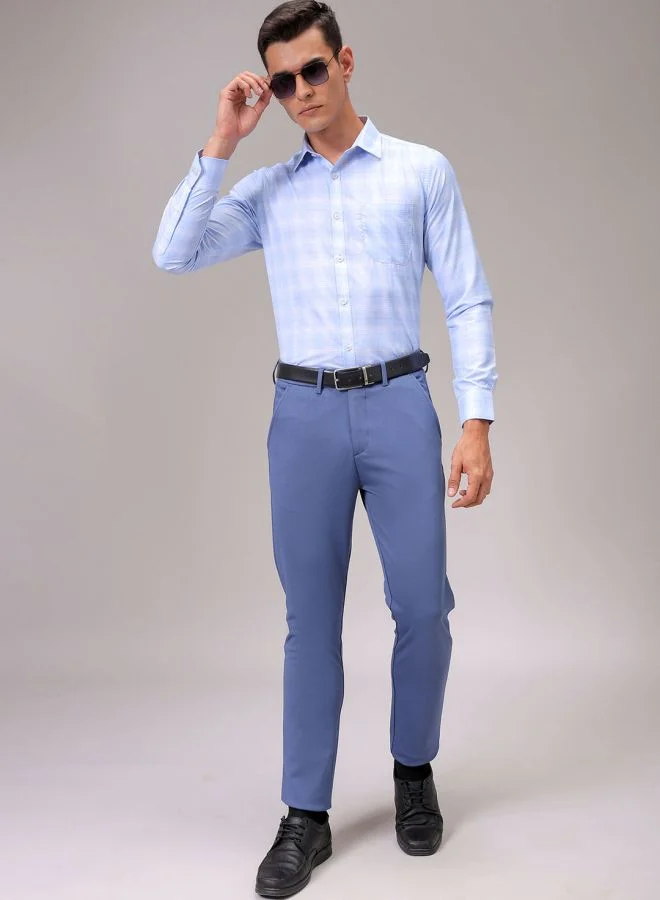 شركة المرآب الهندية Men Slim Fit Striped Full Sleeves Cutaway Collar Formal Shirt