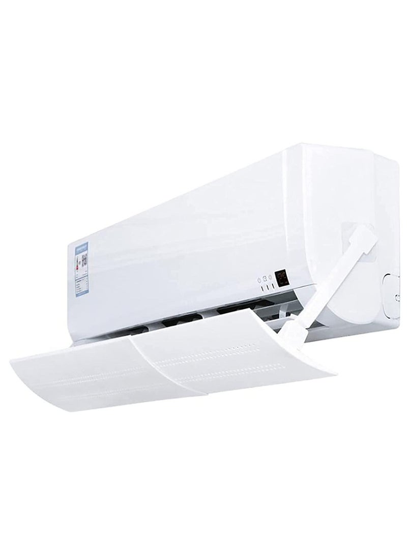 DubaiGallery Adjustable Air Conditioner Wind Deflector Anti Direct Blowing Baffle White - Image 2
