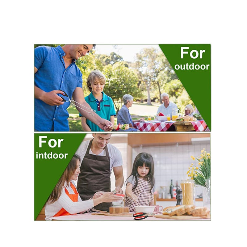 SOLARAE مجموعة 3 قطع من ملقط المقص، ملقط الشواء، ملقط المطبخ، ملقط الطهي والخبز، ملقط الطعام للشواء لقلب الطعام - Image 5