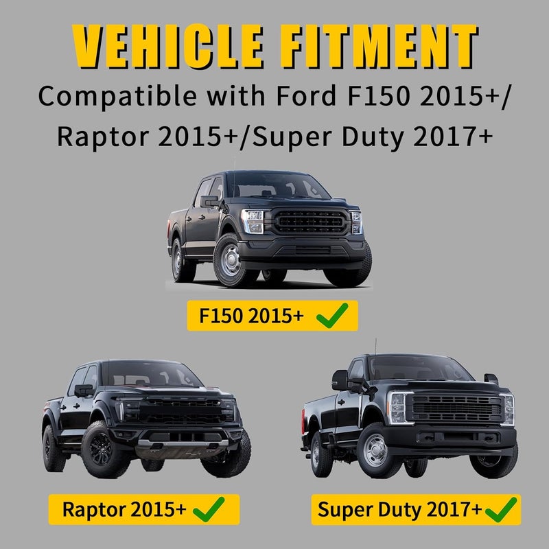 Maxzina Under Seat Molle Panel for Ford F150 2015+/Raptor 2015+/Super Duty 2017+ - Black Carbon Steel Storage Caddy - Image 2