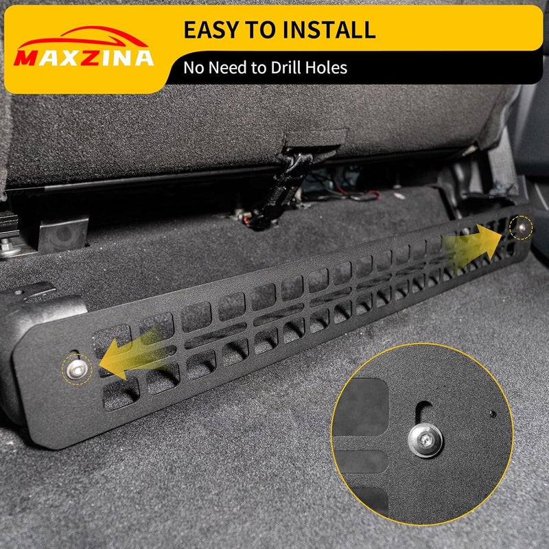 Maxzina Under Seat Molle Panel for Ford F150 2015+/Raptor 2015+/Super Duty 2017+ - Black Carbon Steel Storage Caddy - Image 5