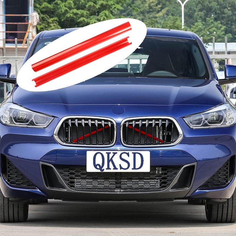 Generic QKSD Grille Inserts Trims for BMW F45 F46 F48 F49 F39, grill stripes for BMW X2 X1 2 series BMW grill accessories 220i 225i 228i 230i 235i BMW Nose hair  - Image 2