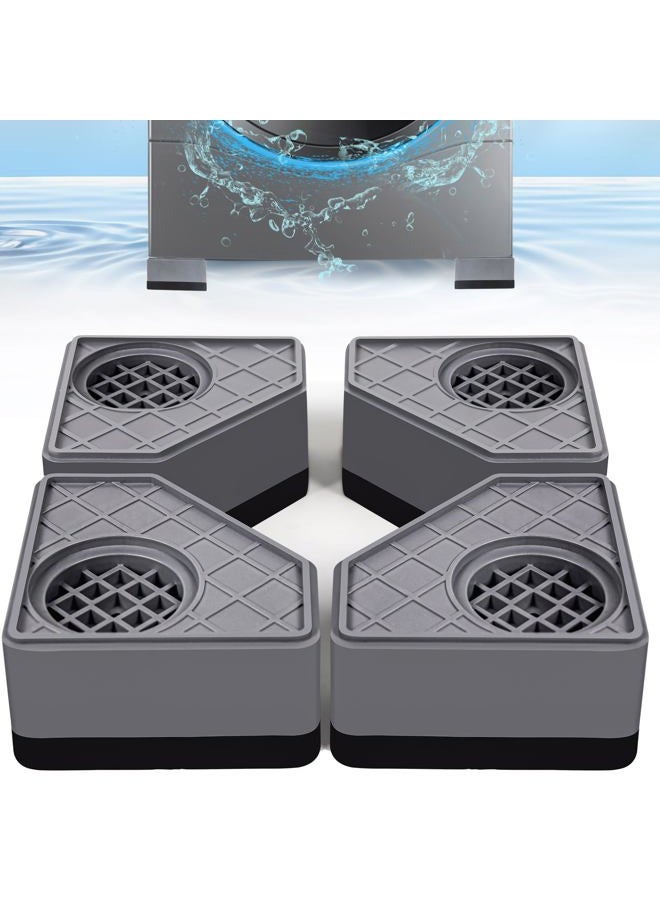 CUISIBOT 4Pcs Anti Vibration Pads for Washing Machine, Stops Washer Dryer Moving, Prevents Noise, Vibration Transfer, Antivibration Stabilizer Support Feet (Increase3.14in-B) - Image 1
