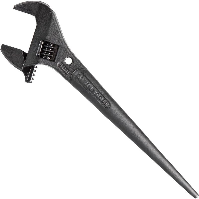 Klein Tools 3227 Extra Wide Adjustable Wrench - 10-Inch Construction Spud Wrench for Nuts and Bolts Up to 1-7/16-Inch - Image 1
