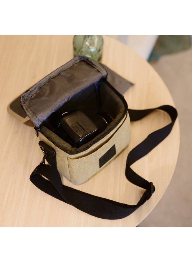 Digital SLR Camera Bag Unlabeled Canvas Bag Long Focus DV Bag Photographic Camera Bag Lens Bag Hair-Color:Khaki - Image 4